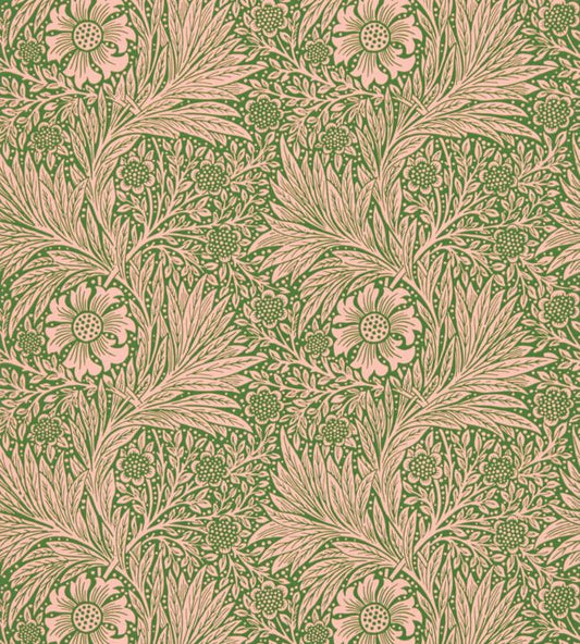 Marigold Wallpaper - Pink/Olive - DBPW216953 - Morris & Co - Morris Wallpaper