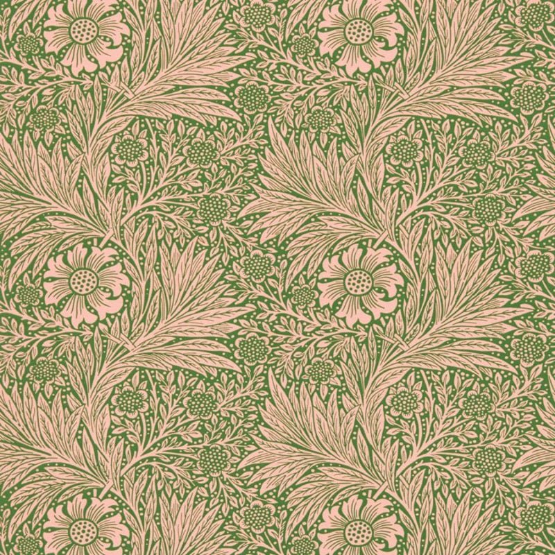 Marigold Wallpaper - Pink/Olive - Morris & Co - 216953 - Morris Wallpaper