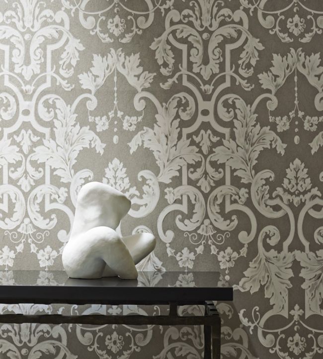 Marmorino Wallpaper - Harbour Grey - ZCON312034 - Zoffany - Morris Wallpaper