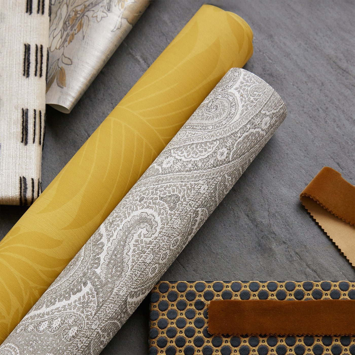 Marsden's Palm Damask Wallpaper - Tigers Eye - ZCOT313022 - Zoffany - Premier Wallcovering