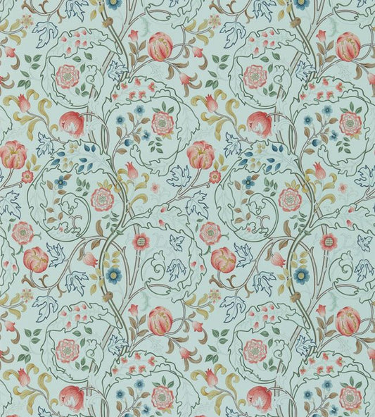 Mary Isobel Wallpaper - Silk Blue/Pink - 214731 - Morris & Co