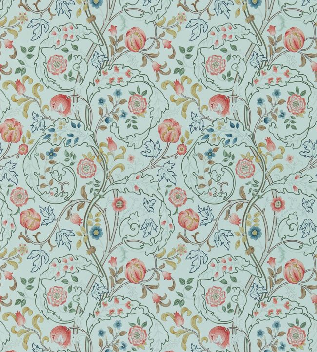Mary Isobel Wallpaper - Silk Blue/Pink - DM3W214731 - Morris & Co - Morris Wallpaper