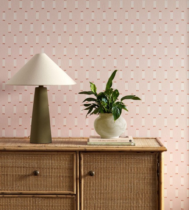 Matchsticks Wallpaper - Blush - Scion - NSCW113278 - Morris Wallpaper