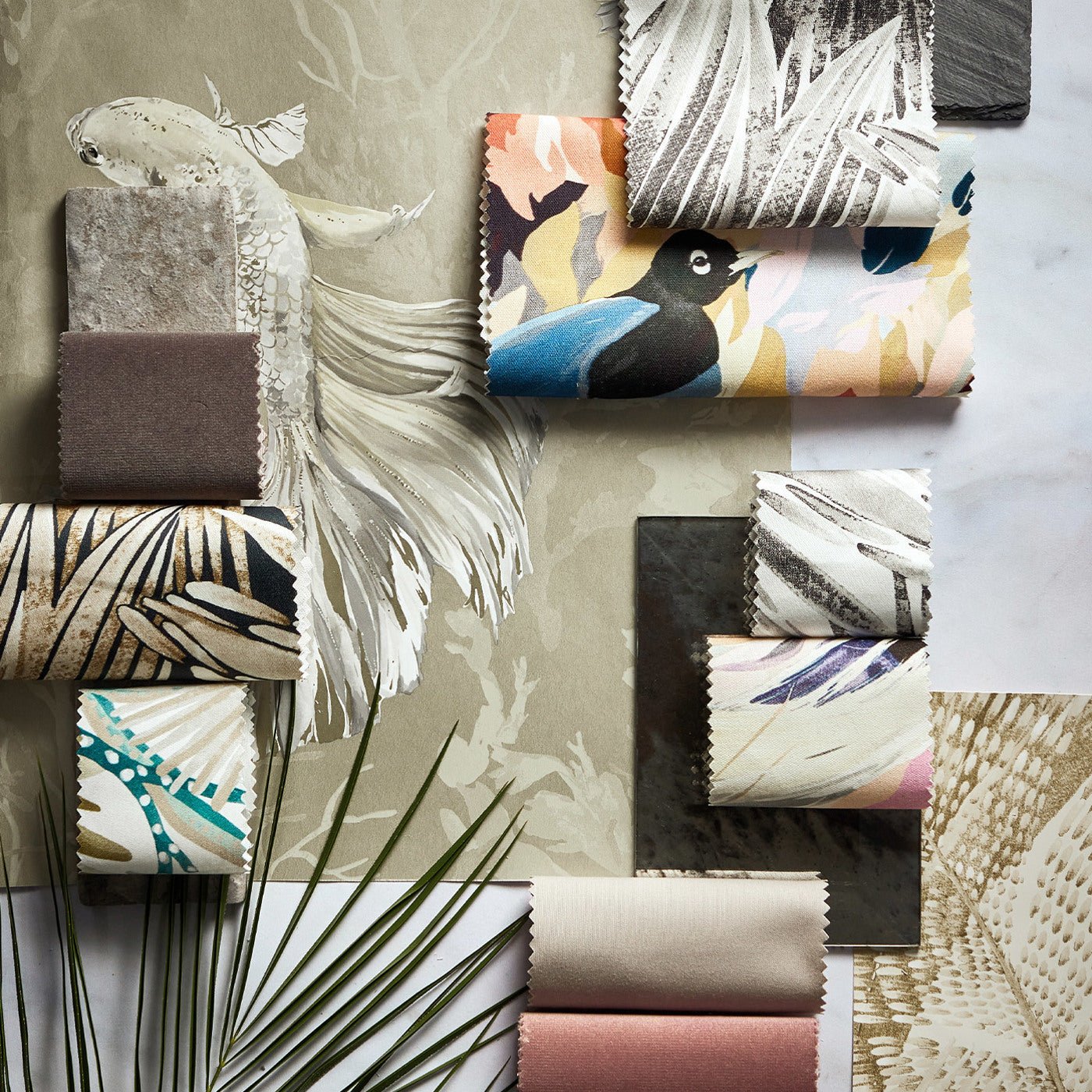 Matupi Wallpaper - Parchment/ Gold - Harlequin - HTEW112774 - Morris Wallpaper