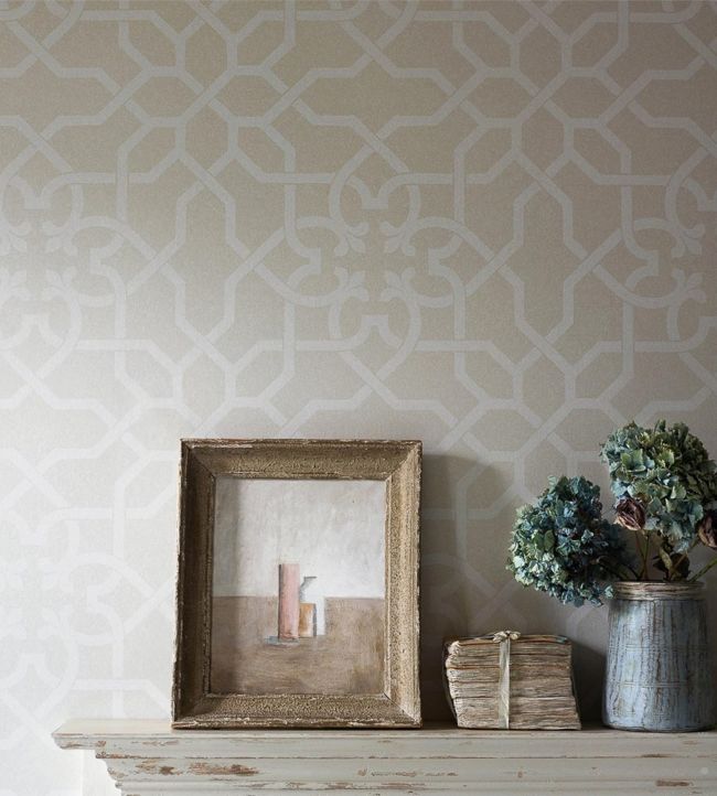 Mawton Wallpaper - Dove/Stone - DDAM216416 - Sanderson - Morris Wallpaper