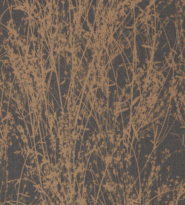 Meadow Canvas Wallpaper - Bronze/Charcoal - DWOW215696 - Sanderson - Morris Wallpaper