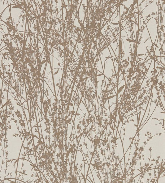 Meadow Canvas Wallpaper - Gilver/Linen - DWOW215693 - Sanderson - Morris Wallpaper