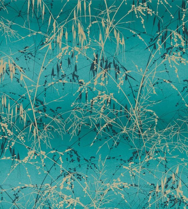 Meadow Grass Wallpaper - Ocean / Peacock - HCLS111404 - Harlequin - Morris Wallpaper