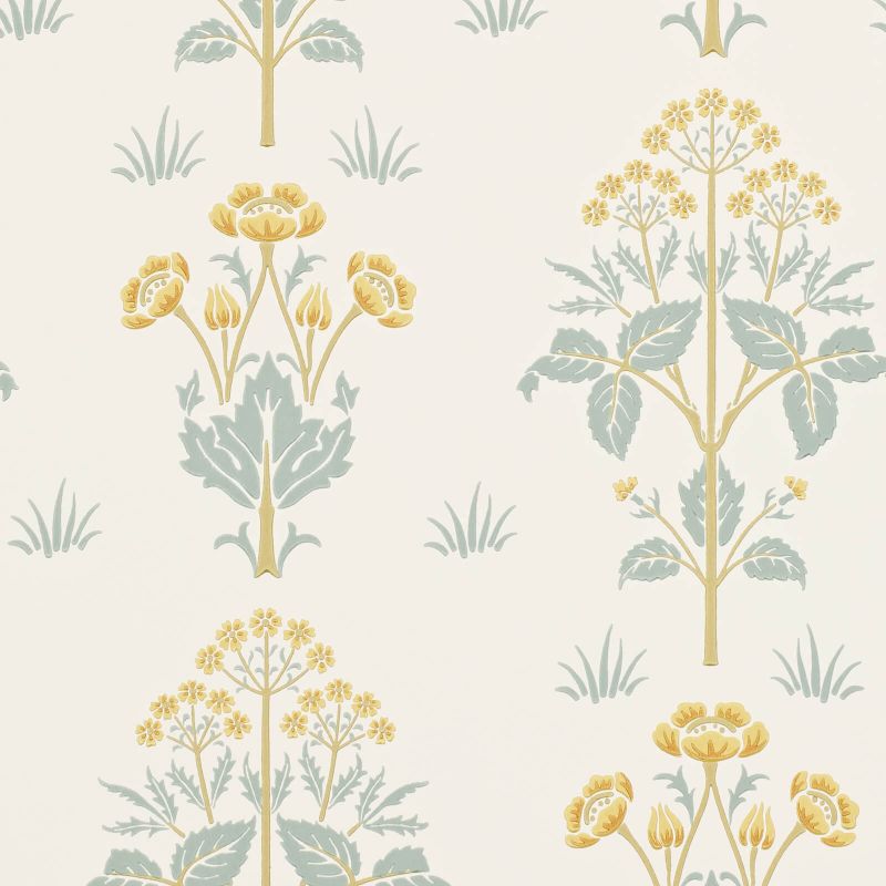 Meadow Sweet Wallpaper - Gold/Slate - 210349 - Morris & Co