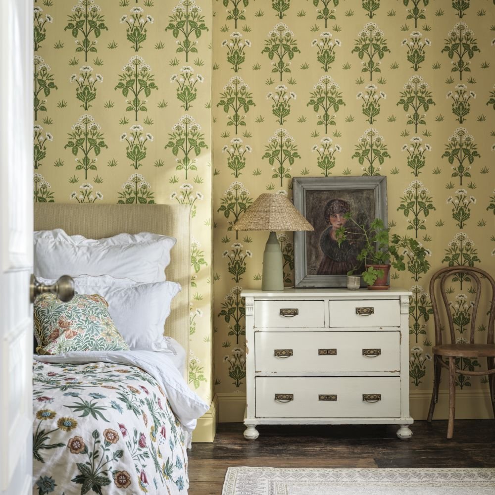 Meadow Sweet Wallpaper - Weld Yellow - 217381 - Morris Wallpaper WD