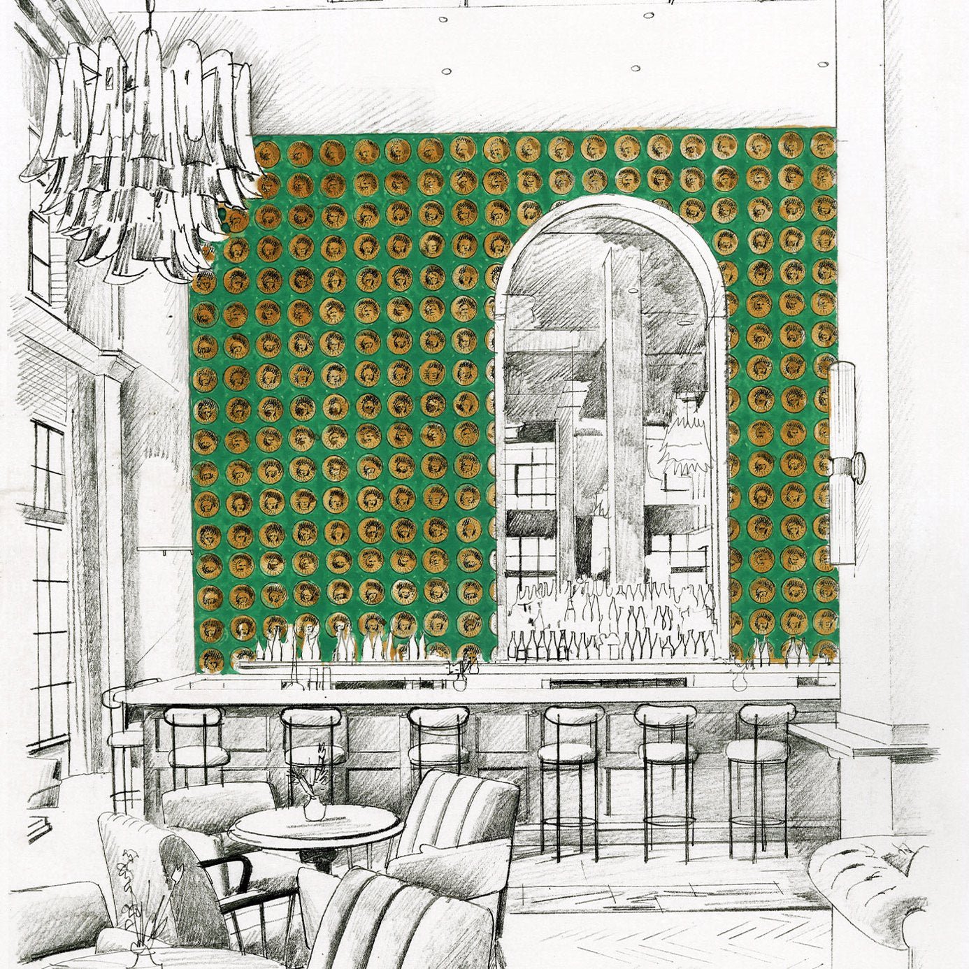 Medallion Wallpaper - Silver/Perfect White - Zoffany - ZPLW312976 - Morris Wallpaper