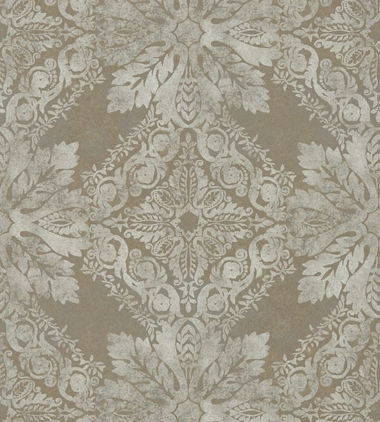 Medevi Mirror Wallpaper - Antique Silver - ZPHA312610 - Zoffany - Morris Wallpaper