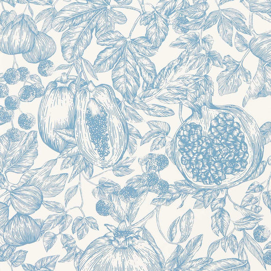 Melograno Wallpaper - Celestial/Fig Blossom - HQN3112924 - Harlequin - Premier Wallcovering