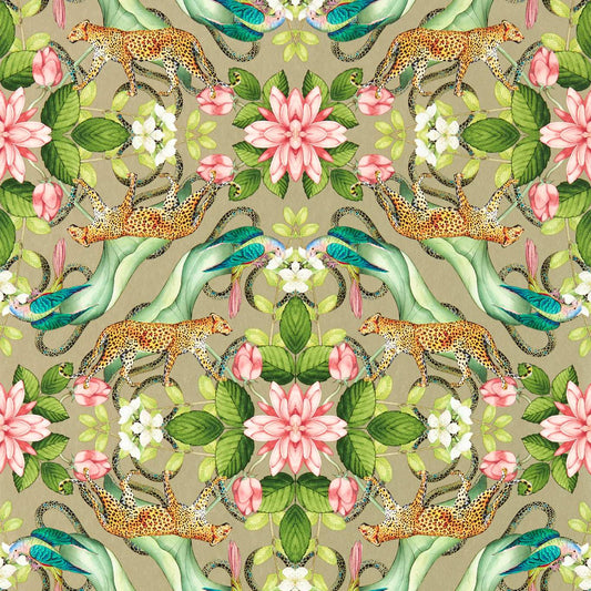 Menagerie Wallpaper - Gilver - Clarke & Clarke - W0131/03 - Morris Wallpaper