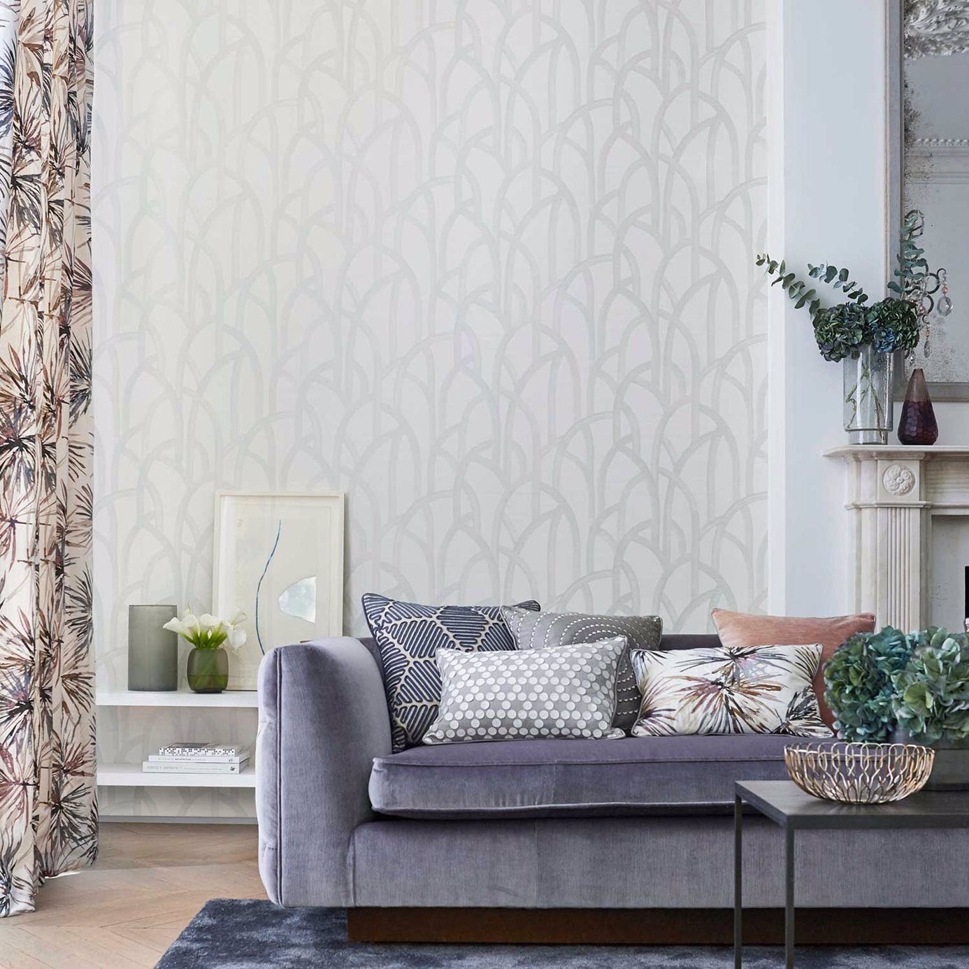 Meso Wallpaper - Dove - Harlequin - HMFW111581 - Morris Wallpaper