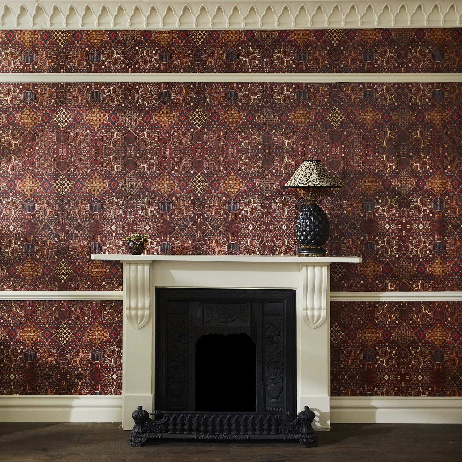 Mey Meh Wallpaper - Sienna - House of Hackney - 1-WA-MEY-DI-MUL-XXX - Morris Wallpaper