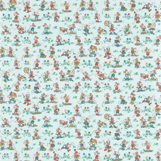 Mickey & Minnie Wallpaper - Bonbon Blue - DDIW217264