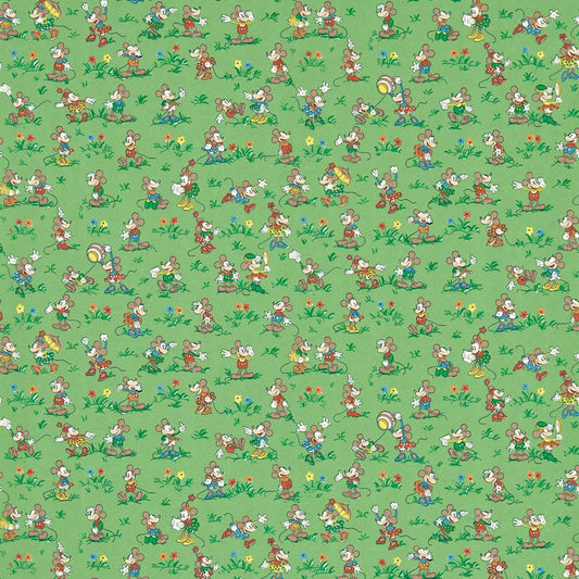 Mickey & Minnie Wallpaper - Gumball Green - DDIW217265