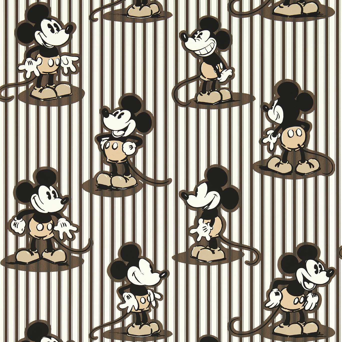 Mickey Stripe Wallpaper - Humbug - DDIW217272 - Sanderson - Disney Home - Morris Wallpaper