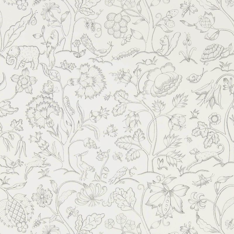 Middlemore Wallpaper - Chalk Charcoal - Morris & Co - 216693 - Morris Wallpaper