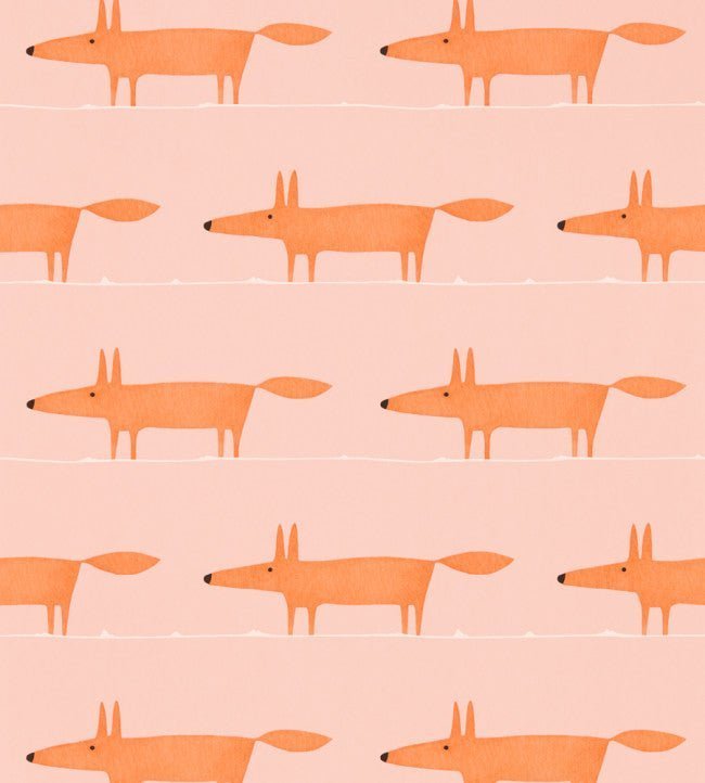 Midi Fox Wallpaper - Milkshake / Rose - NHAP112816 - Scion