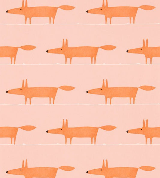 Midi Fox Wallpaper - Milkshake / Rose - NHAP112816 - Scion
