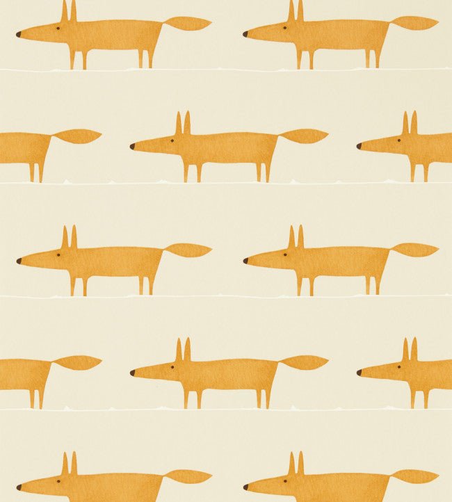 Midi Fox Wallpaper - Raffia / Chai - NHAP112818 - Scion - Morris Wallpaper