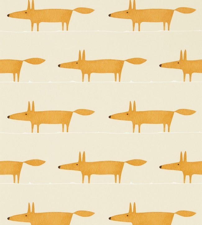 Midi Fox Wallpaper - Raffia / Chai - NHAP112818 - Scion