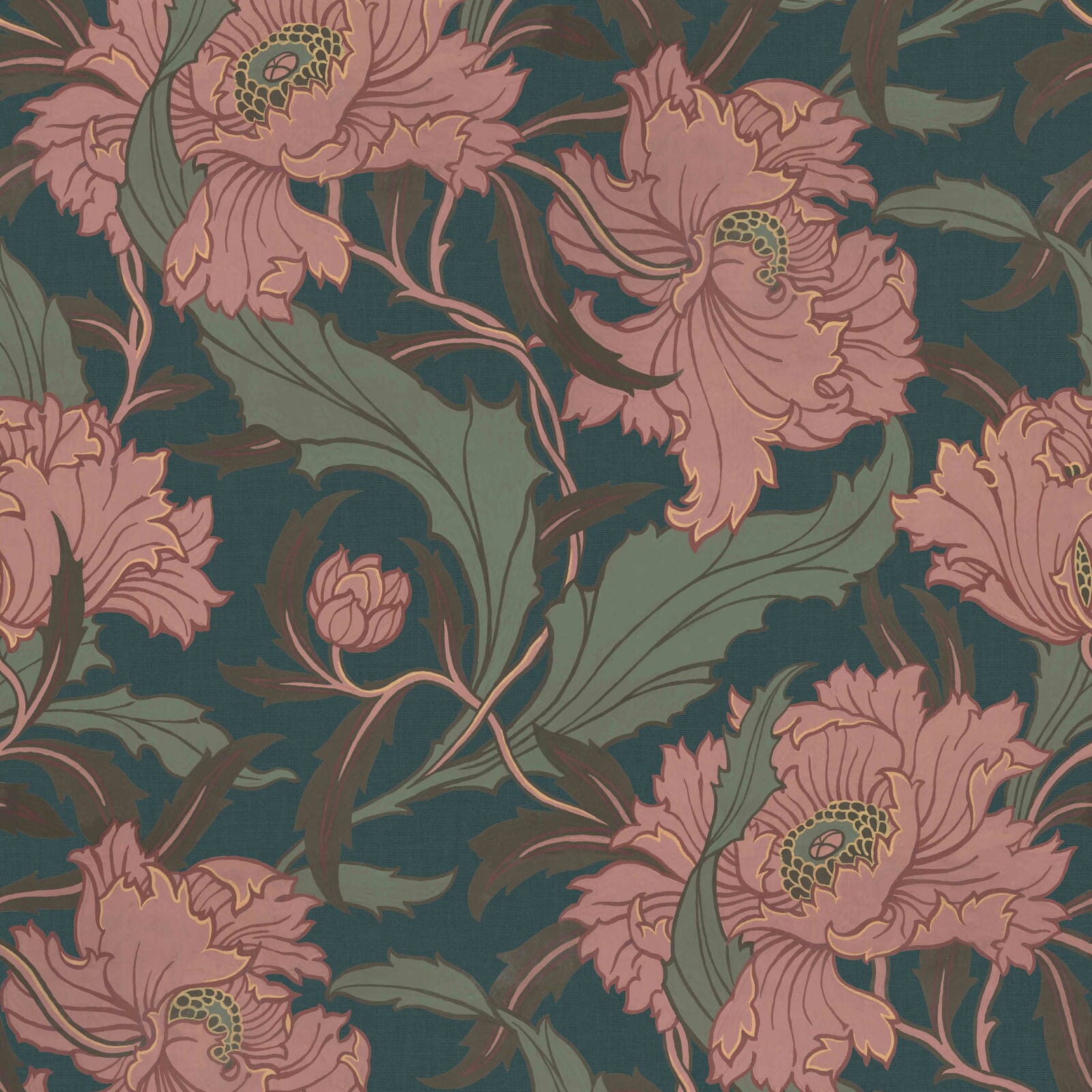 Minerva Wallpaper - Apatite - House of Hackney - 1-WA-MIN-DI-APA-XXX - Morris Wallpaper