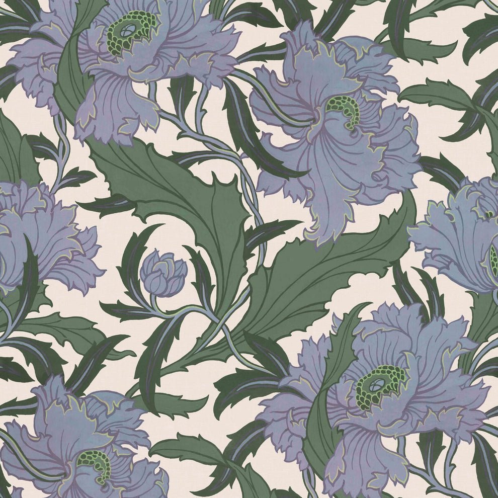 Minerva Wallpaper - Periwinkle - House of Hackney - 1-WA-MIN-DI-PEW-XXX - Morris Wallpaper