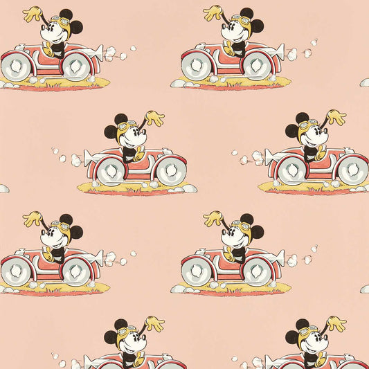 Minnie On The Move Wallpaper - Candy Floss - DDIW217268 - Sanderson - Disney Home - Morris Wallpaper