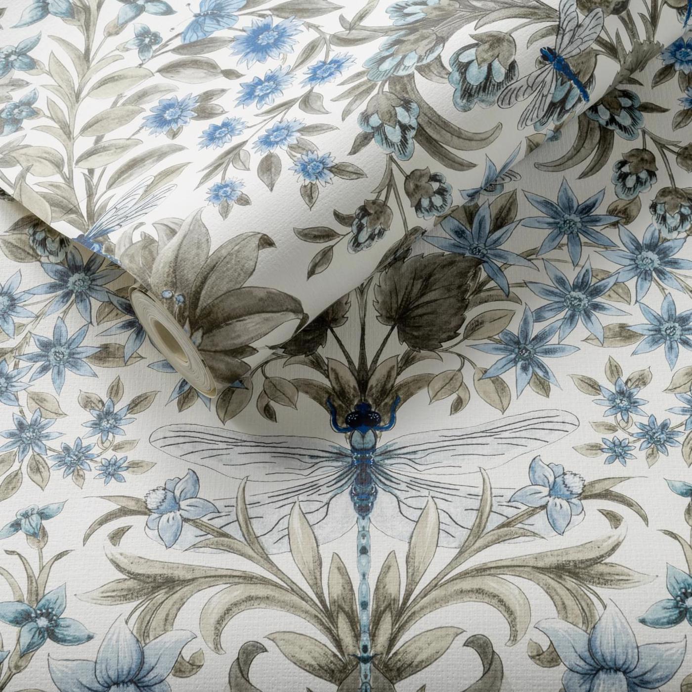 Mirabell Wallpaper - Denim - Clarke & Clarke - W0196/01
