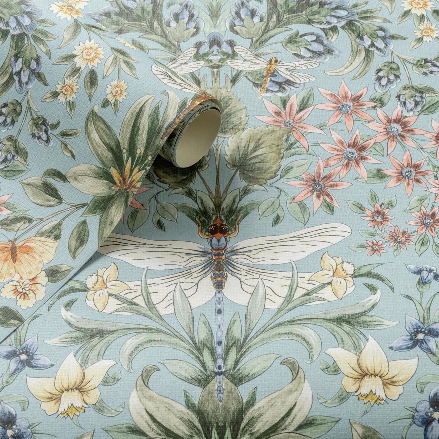 Mirabell Wallpaper - Seaglass - Clarke & Clarke - W0196/02 - Morris Wallpaper