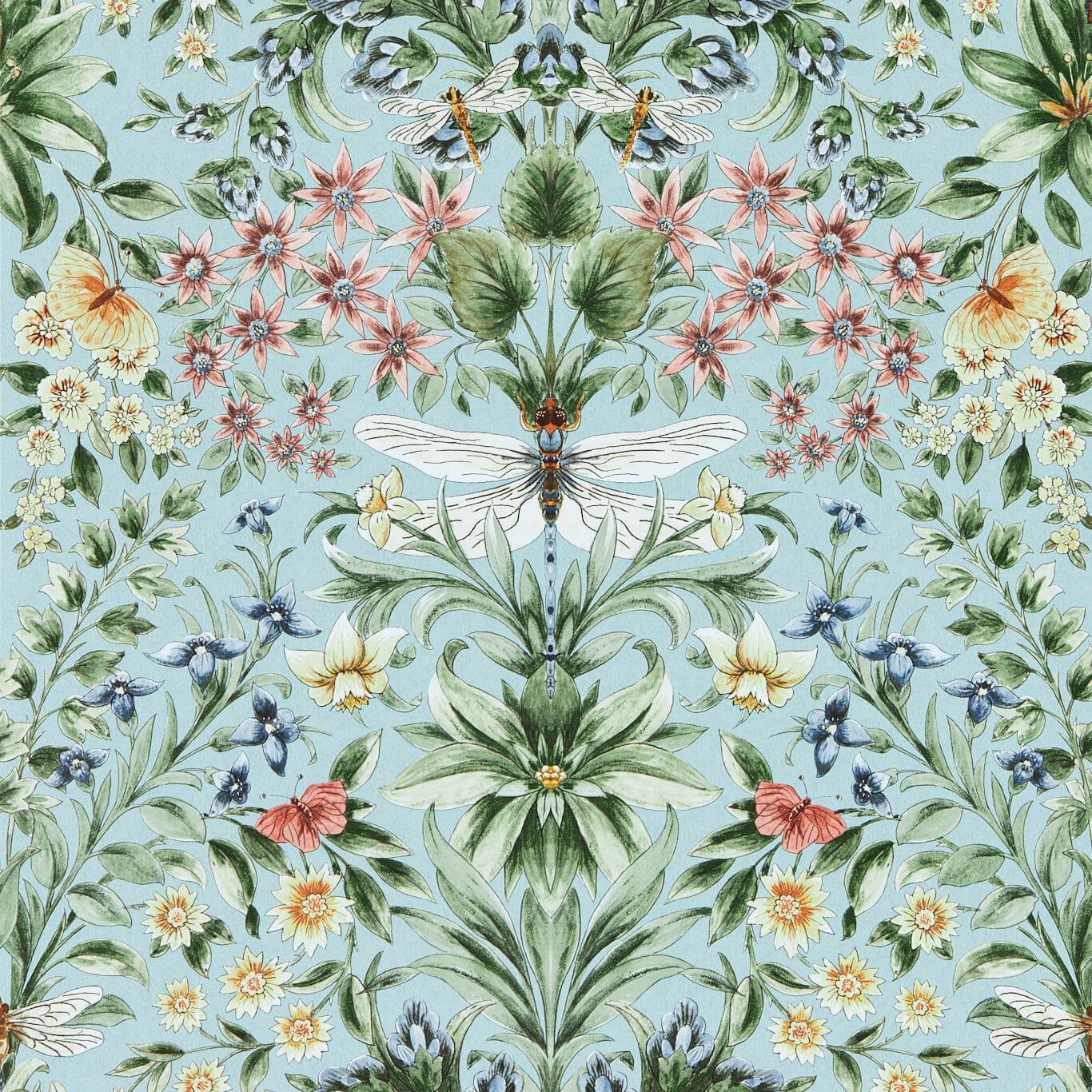 Mirabell Wallpaper - Seaglass - Clarke & Clarke - W0196/02 - Morris Wallpaper