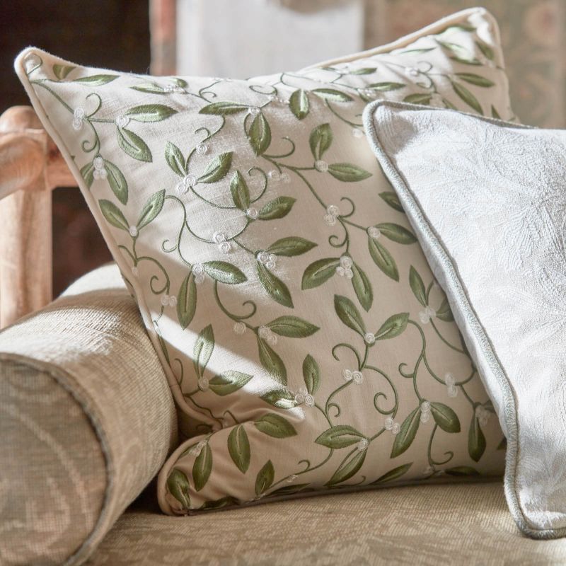 Mistletoe Embroidery Fabric - Artichoke - Morris & Co - 236816 - Premier Wallcovering