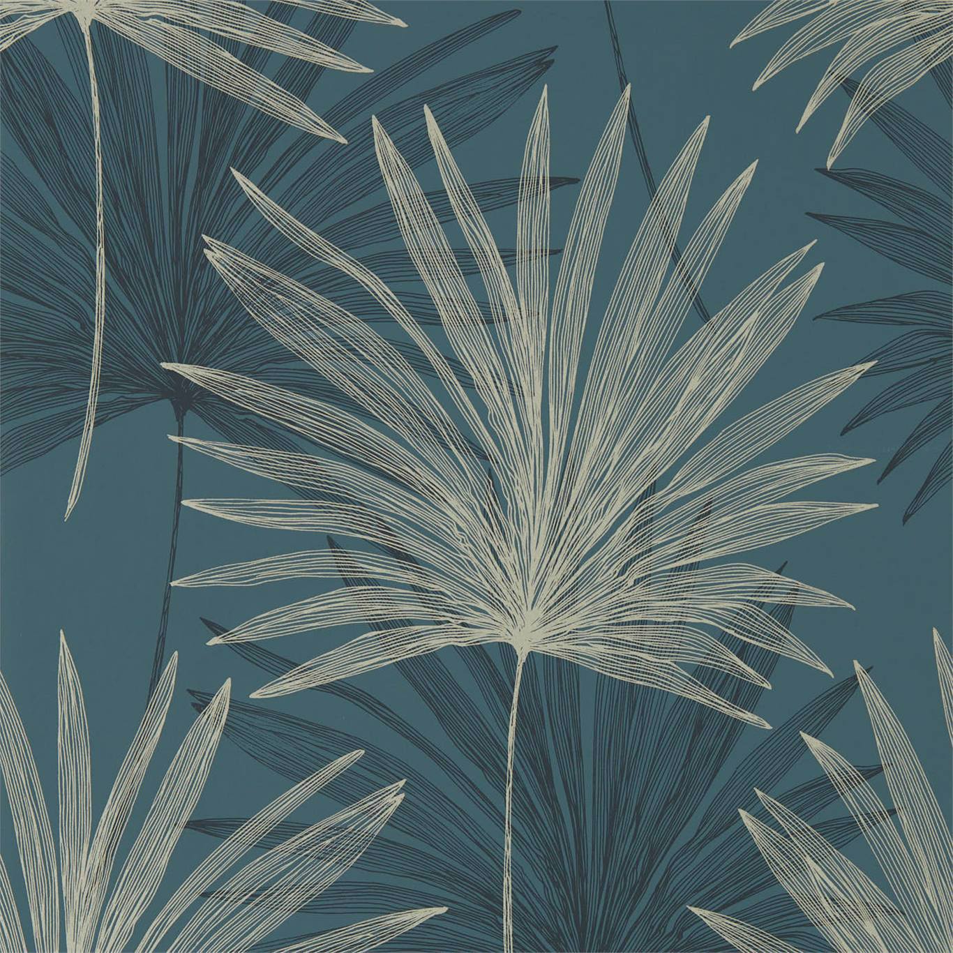 Mitende Wallpaper - Ink/Platinum - Harlequin - HMIW112226 - Morris Wallpaper