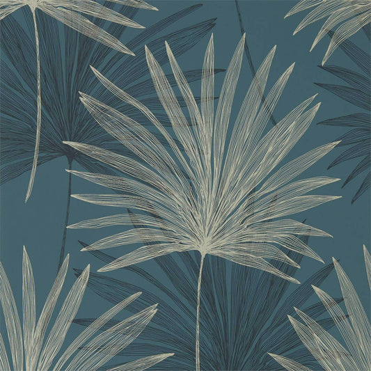 Mitende Wallpaper - Ink/Platinum - Harlequin - HMIW112226 - Morris Wallpaper