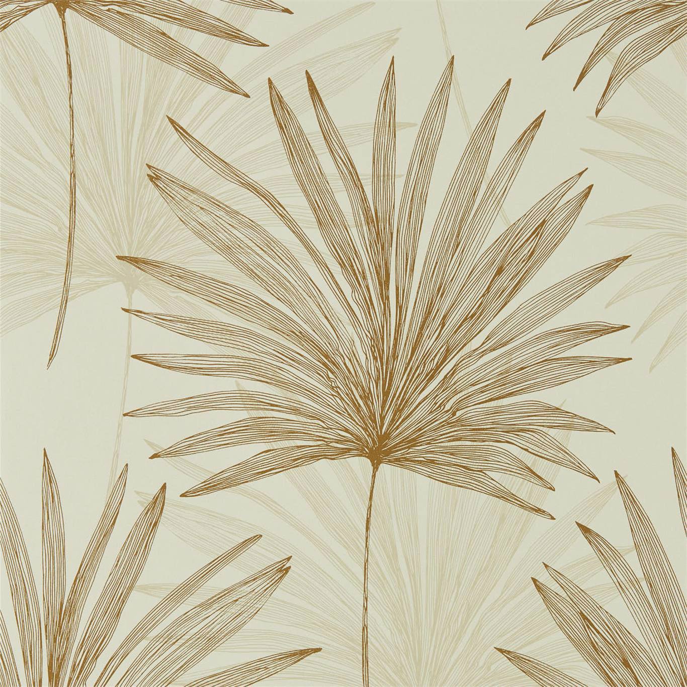 Mitende Wallpaper - Oyster/Gold - Harlequin - HMIW112228 - Morris Wallpaper