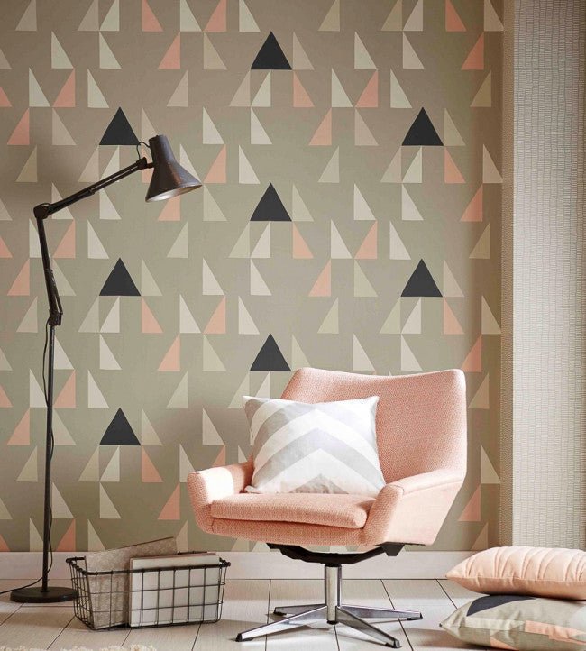 Modul Wallpaper - Blush / Multi - 111305 - Scion - Morris Wallpaper