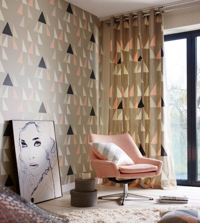 Modul Wallpaper - Blush / Multi - 111305 - Scion - Morris Wallpaper