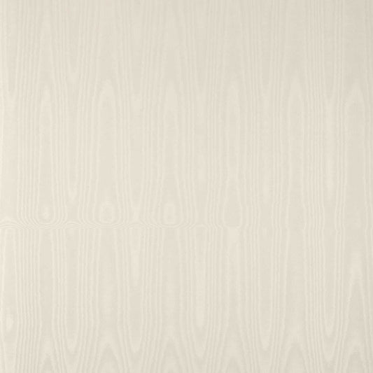 Moire Wallcovering Wallpaper - Silver - Zoffany - ZMOI313068 - Morris Wallpaper
