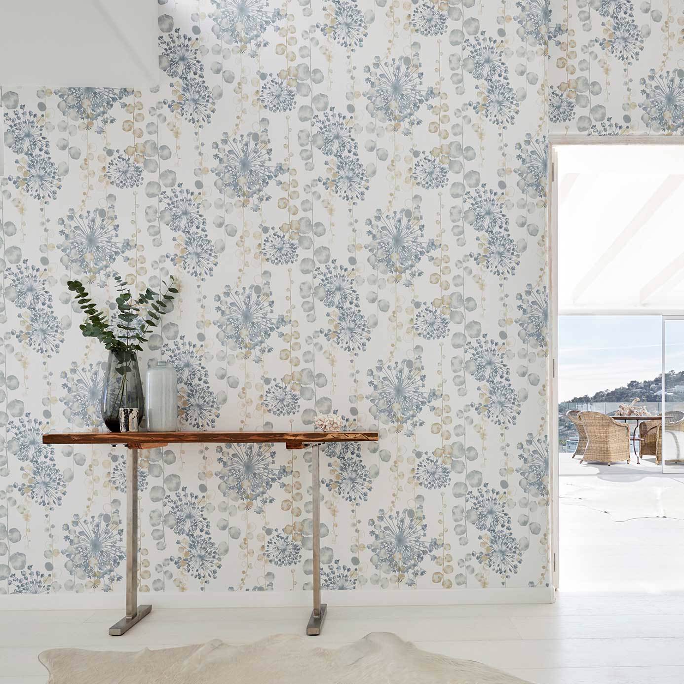 Moku Wallpaper - Ocean/Sand - Harlequin - HANZ111654 - Morris Wallpaper