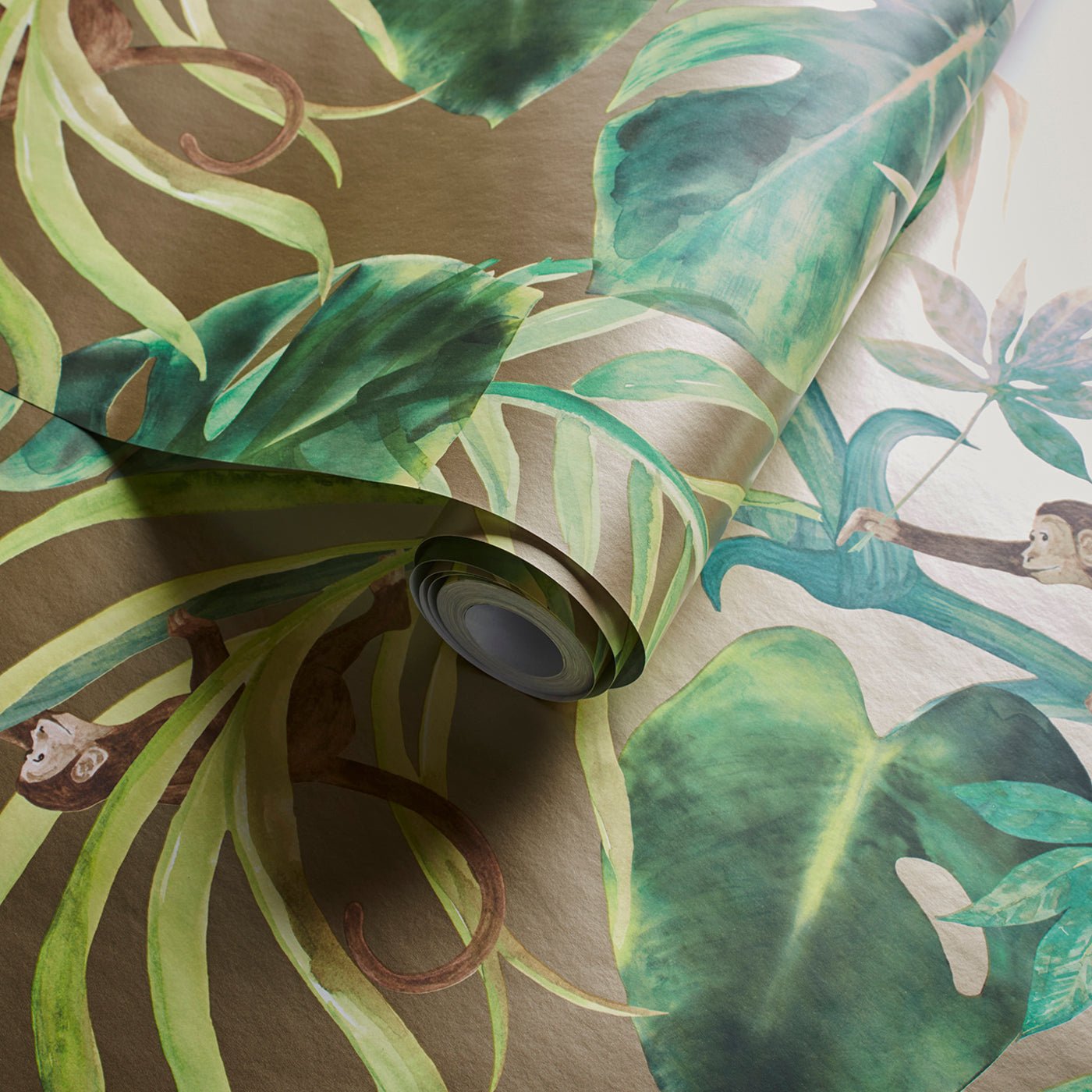 Monkey Business Wallpaper - Gilver - Clarke & Clarke - W0083/02 - Morris Wallpaper