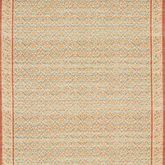 Morris Bellflowers Fabric - Saffron/Olive - Morris & Co - 226402 - Premier Wallcovering
