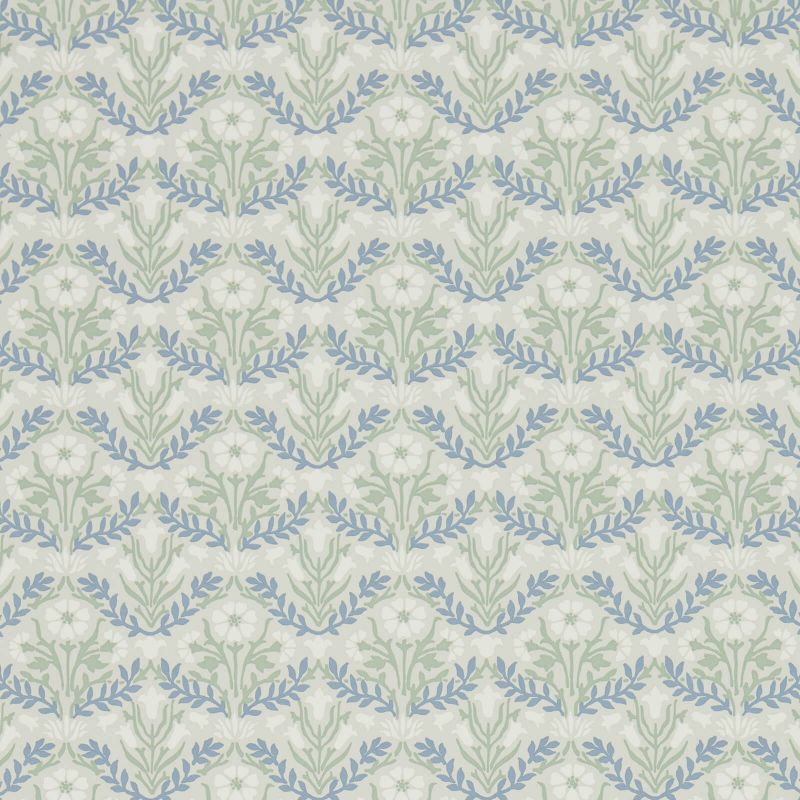 Morris Bellflowers Wallpaper - Grey/Fennel - Morris & Co - 216435 - Morris Wallpaper