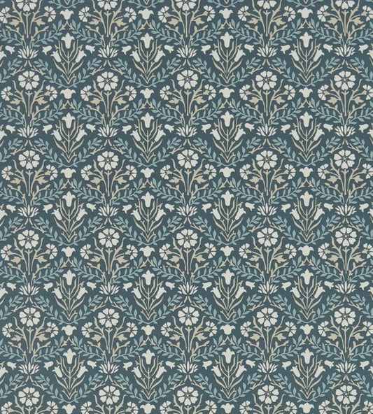 Morris Bellflowers Wallpaper - Indigo/Linen - 216436 - Morris & Co
