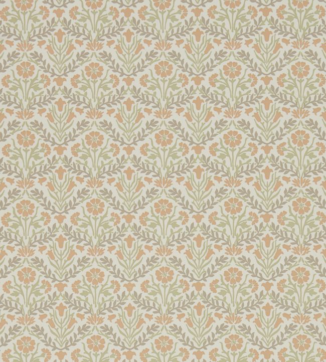 Morris Bellflowers Wallpaper - Saffron/Olive - 216438 - Morris & Co - Morris Wallpaper