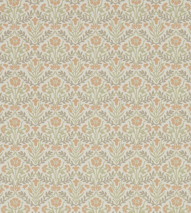 Morris Bellflowers Wallpaper - Saffron/Olive - 216438 - Morris & Co - Morris Wallpaper