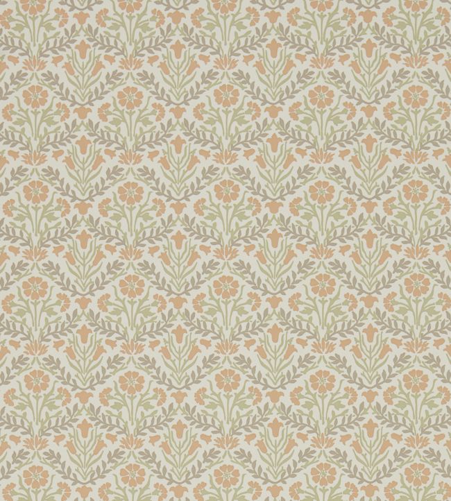 Morris Bellflowers Wallpaper - Saffron/Olive - DMA4216438 - Morris & Co - Morris Wallpaper