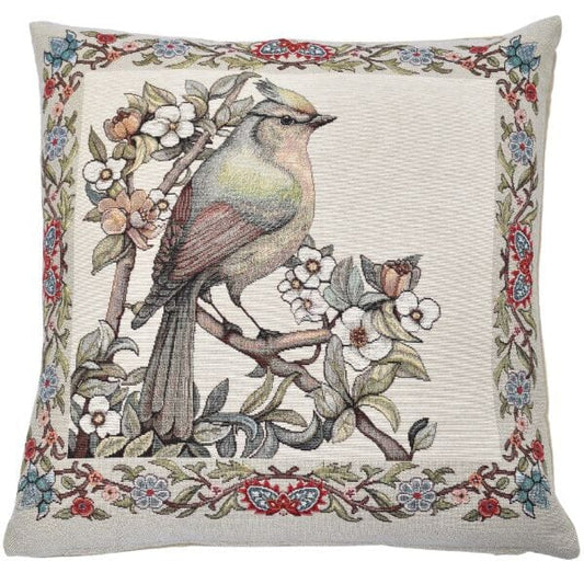 Morris Bird I Tapestry Cushion with Feather Filler - Hines - 1265 - Morris Wallpaper